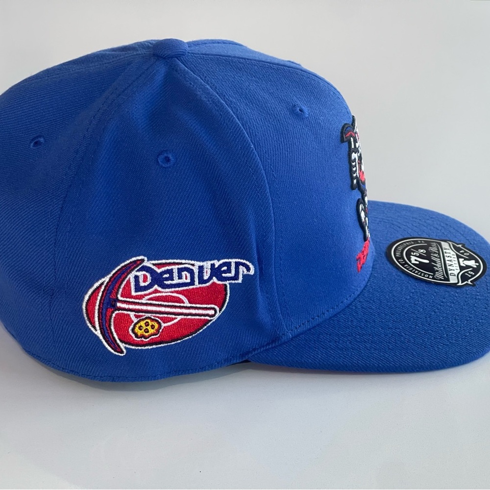 Denver Nuggets Throwback Fitted Hat 7 5/8” Featuring Maxie the Miner - Picture 2 of 8